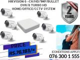 NEMICO | CCTV CH 6-HD/ 1MP/ Bullet & DVR 8 Turbo HD