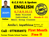 Grade 6,7,8,9,10,11 Online English Classes - G.C.E O/L
