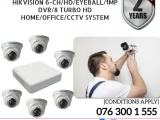 Hikvision CCTV CH 6-HD/ 1MP & DVR 8 Turbo