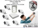 Hikvision CCTV CH 6-HD/ 1MP/ Bullet , DVR 8 Turbo, HDD
