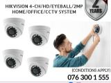Hikvision CCTV CH 4-HD/ 2MP/ Eyeball 