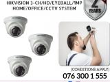 CCTV CH 3-HD/ 1MP/Eyeball
