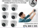 Hikvision CCTV CH 6-HD/ 2MP/ Eyeball 