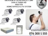 Hikvision CCTV CH 4-HD/ 2MP/ Bullet, DVR 4, Turbo, HDD 1 TB