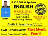 English Grade 6,7,8,9,10,11 Online Classes - G.C.E O/L - ඉංග්‍රීසි උපකාරක පන්ති