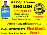 Grade 6,7,8,9,10,11 Online English Classes - G.C.E O/L - ඉංග්‍රීසි උපකාරක පන්ති