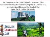 AN EXCURSION TO NUWARA-ELIYA FOR GIRLS ONLY (WITH FOOD AND LODGING) ACCOMPANIED BY A MID-AGED LADY ENGLISH /MUSIC TEACHER