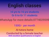 SPOKEN ENGLISH & ENGLISH O'LEVEL CLASSES for children at any ave(8 yrs to 18 yrsl